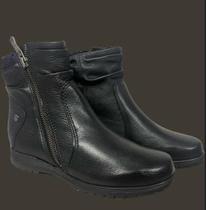 Bota Cano Baixo Couro Burnish