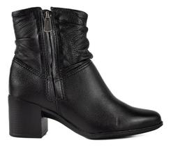 Bota Cano Baixo Couro Burnish Preto Bottero 346907-2