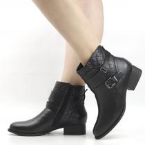 Bota Cano Baixo Couro Fivela Bota Cano Baixo Couro Fivela