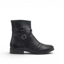 Bota Cano Baixo Couro Fivelas Bota Cano Baixo Couro Fivelas
