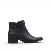 Bota Cano Baixo Couro