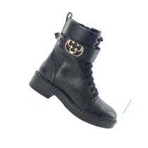 Bota cano baixo couro preto - capodarte