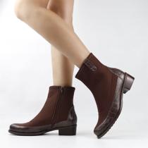 Bota Cano Baixo Croco Lycra Bota Cano Baixo Croco Lycra