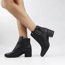 Bota Cano Baixo Detalhe Couro Bota Cano Baixo Detalhe Couro