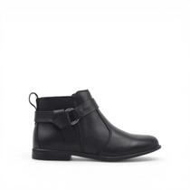 Bota Cano Baixo Detalhe Couro