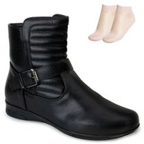 Bota Cano Baixo Flat Pink Moon e Meia MC23-71087 Bota Cano Baixo Flat Pink Moon e Meia MC23-71087