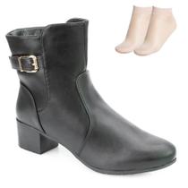 Bota Cano Baixo Flat Pink Moon e Meia MC23-72075