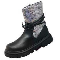 Bota Cano Baixo Holográfico Menina Suacia Mini 9148.51552 Bota Cano Baixo Holográfico Menina Suacia Mini 9148.51552