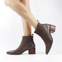 Bota Cano Baixo Lycra Snake