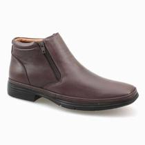 Bota cano baixo masculino anatomic g 8670 8670 couro dar/brown