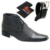 Bota Cano Baixo Masculino Social Modelo Nobre Acabamento Fino Moderno Macio e Confortável