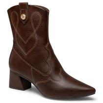Bota Cano Baixo Mississipi J1063 Feminina - Marrom Escuro Bota Cano Baixo Mississipi J1063 Feminina - Marrom Escuro