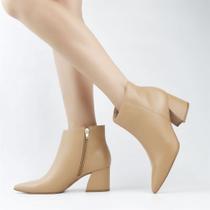 Bota Cano Baixo Salto Bloco