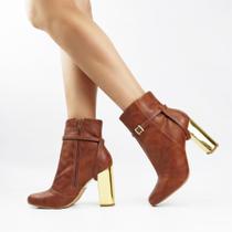 Bota Cano Baixo Salto Bloco