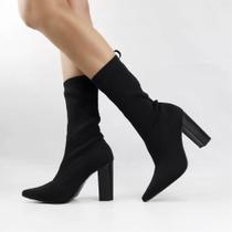 Bota Cano Baixo Tecido