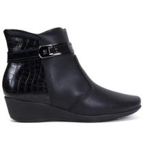 Bota Cano Curto Anabela Piccadilly 143195 Feminina