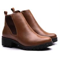Bota Cano Curto Básica Rosa do Nilo Elástico Nas Laterais Confortável E Elegante
