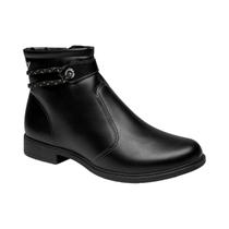 Bota Cano Curto Bico Arredondado Salto Bloco Feminina Mississipi Preto 34 Bota Cano Curto Bico Arredondado Salto Bloco Feminina Mississipi Preto 34
