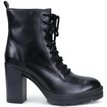 Bota Cano Curto Bottero Couro Salto Alto 371001 Feminino
