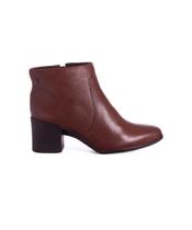 Bota Cano Curto Bottero Salto Médio Couro Marrom Bota Cano Curto Bottero Salto Médio Couro Marrom