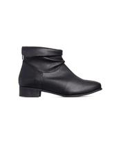 Bota Cano Curto Chamonix Salto Baixo Couro Preto Bota Cano Curto Chamonix Salto Baixo Couro Preto