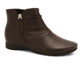 Bota Cano Curto Comfortflex Rasteira Zíper 2491302 Bota Cano Curto Comfortflex Rasteira Zíper 2491302