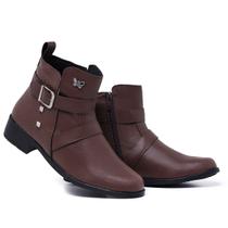 Bota Cano Curto Coturno Feminino Sola Flat Leve Conforto Dia a Dia