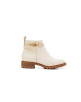 Bota cano curto detalhe dourado - modare