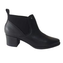 Bota cano curto elástico cravo e canela couro Bota cano curto elástico cravo e canela couro