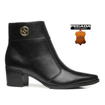 Bota Cano Curto Em Couro Pegada 280512 Feminino