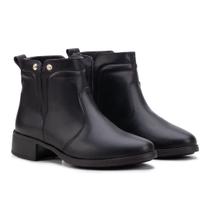 Bota Cano Curto Feminina Calce Fácil Montaria Couro Bota Cano Curto Feminina Calce Fácil Montaria Couro
