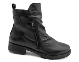 Bota Cano Curto Feminina Chamonix Couro 401189 Tratorada