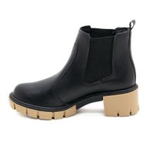 Bota Cano Curto Feminina Moleca 5338.106 Preta