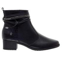 Bota Cano Curto Feminina Moleca 5346.100 Preto
