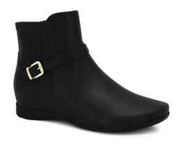 Bota Cano Curto Feminina Preta Comfortflex 2491304 Bota Cano Curto Feminina Preta Comfortflex 2491304