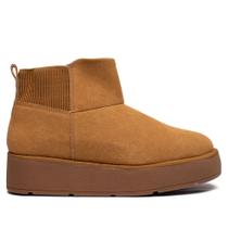 Bota Cano Curto Feminina Vizzano Camurção Caramelo Bota Cano Curto Feminina Vizzano Camurção Caramelo