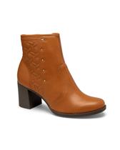 Bota cano curto feminino salto bloco medio morino dakota da823