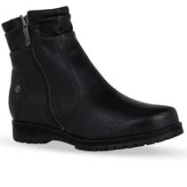 Bota cano curto franzido bottero couro