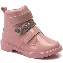 Bota cano curto infantil feminina rock mini klin ref: 175053 22/27