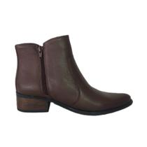 Bota cano curto kauany couro