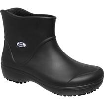 Bota Cano Curto Light Boot Preto Antiderrapante Confortavel Duravel Açougue Enfermagem