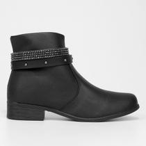 Bota Cano Curto Look Fashion Tiras Feminina