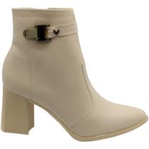 Bota Cano Curto Mississipi Berteli Aplique Dourados Feminina Bota Cano Curto Mississipi Berteli Aplique Dourados Feminina