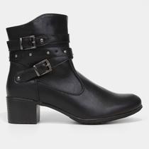 Bota Cano Curto Mooncity Tiras Feminina