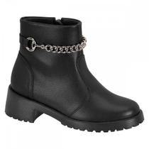 Bota Cano Curto Napa Zurique Preta 7084102 Bota Cano Curto Napa Zurique Preta 7084102