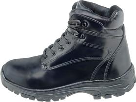Bota Cano Curto Padrão PM, Couro Alto Brilho Tamanho: 38