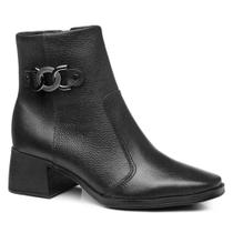 Bota Cano Curto Pegada Feminina Couro 282307