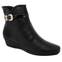 Bota Cano Curto Piccadilly Feminina 143194 - Preto