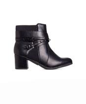 Bota Cano Curto Pixolé Salto Médio Preto Bota Cano Curto Pixolé Salto Médio Preto