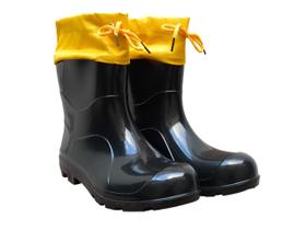 Bota Cano Curto Polaina Borracha PVC Botina Garra